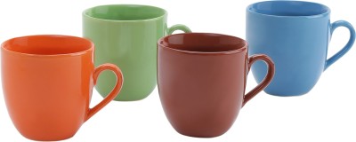 KITTENS Pack of 4 Ceramic Beautiful 4 Colour Mugs(Multicolor)
