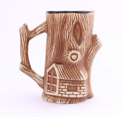 

Purpledip Tree Shaped Ceramic Mug(350 ml), Multicolor