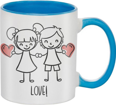 

SKY TRENDS Great Romantic Love Best Gifts For Valentine Day For Girlfriend Boyfriend Fiance Wife Husband, Anniversary,Christmas, Design 099 Ceramic Mug(325 ml), Multicolor