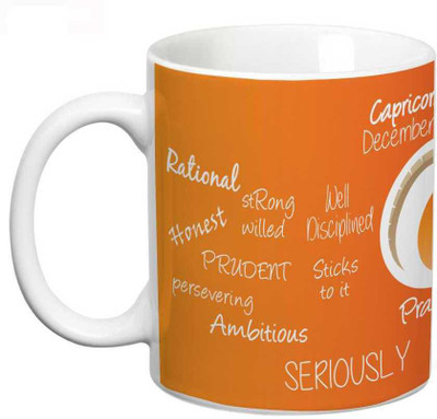 

Prithish Capricorn Zodiac Sign Ceramic Mug(330 ml), Multicolor
