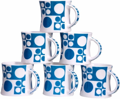 

Pearl Love Bone China(Blue, White, Pack of 6)
