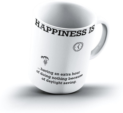

Ucard Happiness Is2394 Bone China, Ceramic, Porcelain Mug(325 ml)