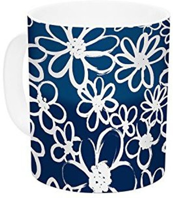 

Kess InHouse InHouse Emine Ortega Daisy Lane Ceramic Coffee, 11 oz, Multicolor Ceramic Mug(60 ml)