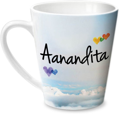 Hot Muggs Simply Love You Aanandita Conical Ceramic Mug(315 ml)