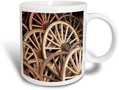 

3dRose Japan, Gifu, Takayama, Antique Wagon Wheels, John and Lisa Merrill, Ceramic, 15-Oz Ceramic Mug(60 ml), Multicolor
