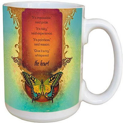 

Tree-Free Greetings Greetings 46169 Angi and Silas Not Impossible Ceramic with Full-Sized Handle, 15-Ounce Ceramic Mug(60 ml), Multicolor