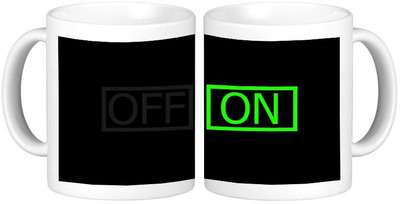 Shopmillions Off On Ceramic Mug(300 ml), White