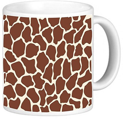

Rikki Knight LLC Knight Photo Quality Ceramic Coffee, 11 oz, Giraffe Print Ceramic Mug(60 ml), Multicolor