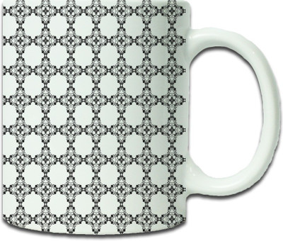 

Maison N Mode Bk Pattern Coffee Ceramic Mug(330 ml), Multicolor