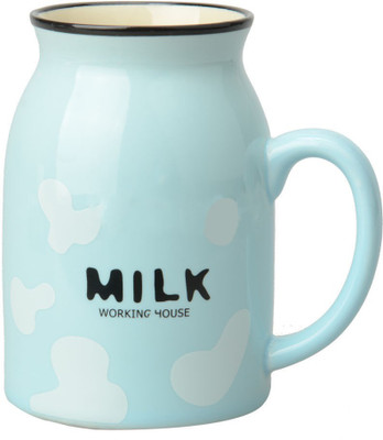 

GeekGoodies Milk Cow Light Blue Ceramic Mug(250 ml), Multicolor