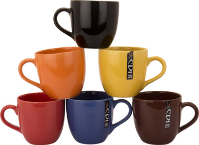 

Khurja Crockriz Multicolored Ceramic(Yellow, Pack of 6)