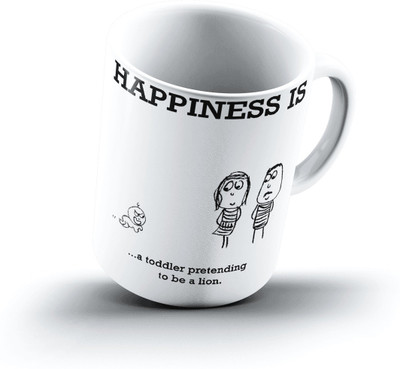 

Ucard Happiness Is1489 Bone China, Ceramic, Porcelain Mug(325 ml)