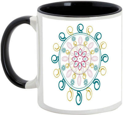 

AllUPrints Gifts For Deepawali - Happy Diwali Lights Design 15 Ceramic Mug(325 ml), Black