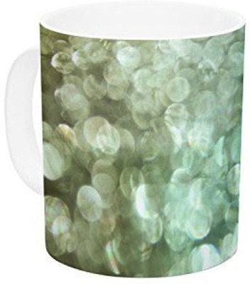 

Kess InHouse InHouse Debbra Obertanec Teal Sparkle Green Glitter Ceramic Coffee, 11 oz, Multicolor Ceramic Mug(60 ml)