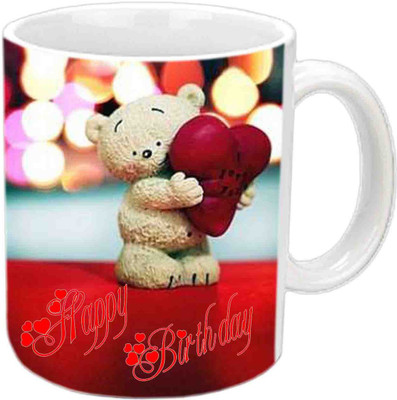 

Raj Laxmi love Taddy Happy Birthday White Ceramic Mug(3.5 ml)