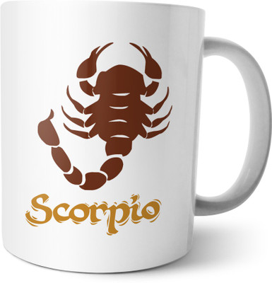 

Chiraiyaa Star Sign Scorpio Ceramic Mug(300 ml), Multicolor