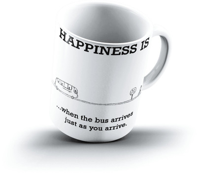 

Ucard Happiness Is2069 Bone China, Ceramic, Porcelain Mug(325 ml)