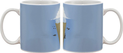 

Artifa Whales Circling Ice Porcelain, Ceramic Mug(350 ml), Multicolor