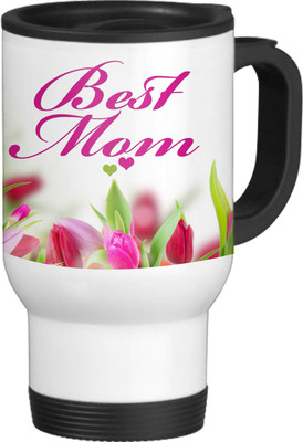56% OFF on TIED RIBBONS Best Mom Flower White-Travel Ceramic Coffee Mug(600 ml)