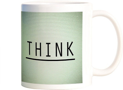 

Rangeele Inkers Just Think Ceramic Mug(300 ml), Multicolor
