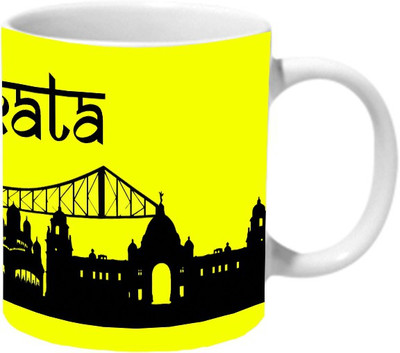 

Mooch Wale Kolkata Ceramic Mug(325 ml), Multicolor