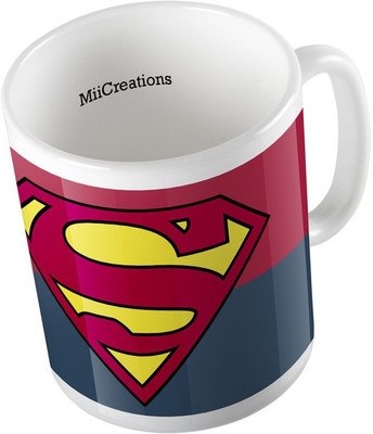 

MiiCreations Printed ,Superman Design Ceramic Mug(325 ml), Multicolor