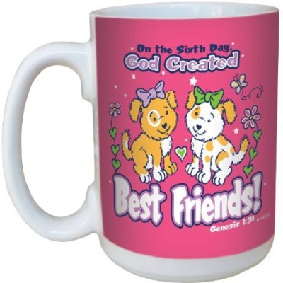 

Tree-Free Greetings Greetings lm44320 Puppy Best Friends: Genesis 1:31 Ceramic with Full-Sized Handle, 15-Ounce Ceramic Mug(60 ml), Multicolor