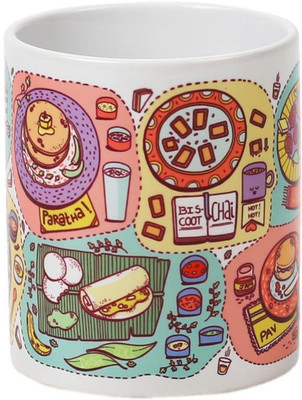 

Chumbak Best Meal Ceramic Mug(300 ml), Multicolor