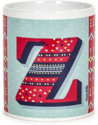 Chumbak Alphabet Z Ceramic Mug(300 ml), Multicolor