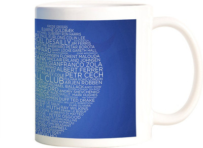 

Rangeele Inkers Chelsea FC Love Ceramic Mug(300 ml), Multicolor