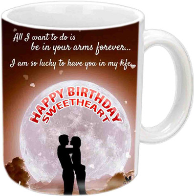 

Raj Laxmi Happy Birthday sweetheart White Ceramic Ceramic Mug(3.5 ml)
