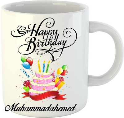 

Huppme Happy Birthday Muhammadahemed White (350 ml) Ceramic Mug(350 ml)