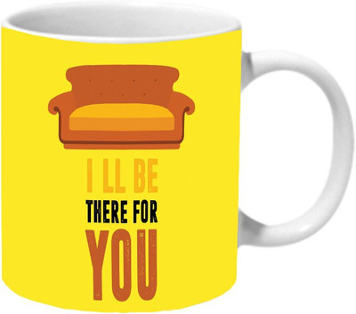 

Mooch Wale Friends I'Ll Be There For You Couch Ceramic Mug(325 ml), Multicolor
