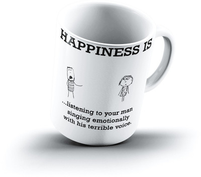 

Ucard Happiness Is1326 Bone China, Ceramic, Porcelain Mug(325 ml)
