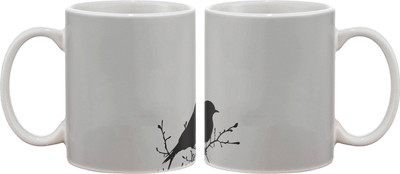 

Artifa Grey Bird Porcelain, Ceramic Mug(350 ml), Multicolor