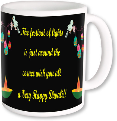 

PhotogiftsIndia Happy Diwali And Deepawali 008 Ceramic Mug(325 ml), Multicolor