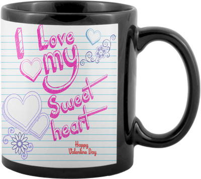 

SKY TRENDS Special Girlfriend,Boyfriend,Wife,Husband,design Ceramic Mug(325 ml), Black