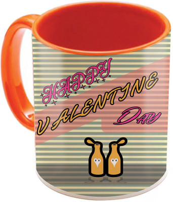 

SKY TRENDS Valentine Gift for Girlfriend Love Printed I Love U Forever Perfect for Her Him Wife Fiance Anniversary And Birthday STGD081 Ceramic Mug(325 ml), Orange