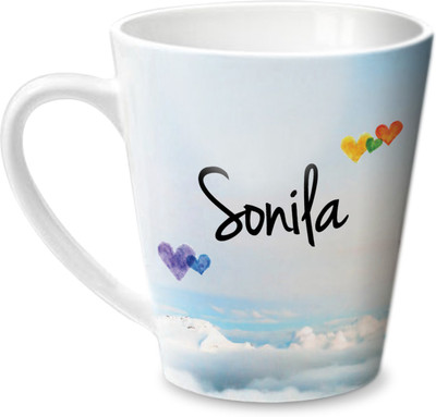 

Hot Muggs Simply Love You Sonila Conical Ceramic Mug(350 ml)