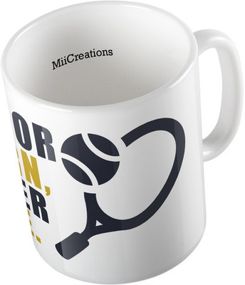 

MiiCreations Printed Win Or Learn, Never Lose Ceramic Mug(325 ml), Multicolor