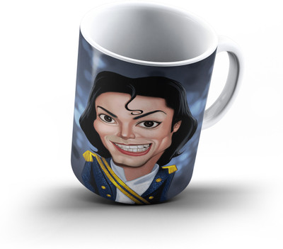 

Ucard Michael Jackson Caricature805 Bone China, Ceramic, Porcelain Mug(325 ml), Multicolor