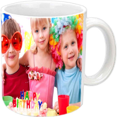 

Raj Laxmi 3 musketeers white Ceramic Mug(350 ml)