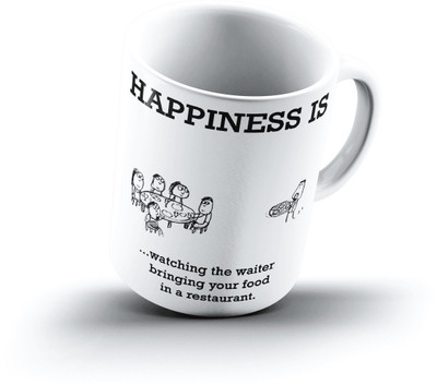 

Ucard Happiness Is1760 Bone China, Ceramic, Porcelain Mug(325 ml)