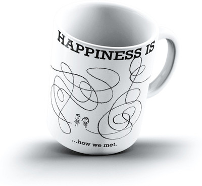 

Ucard Happiness Is1438 Bone China, Ceramic, Porcelain Mug(325 ml)