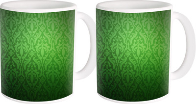 

Heyworlds gifts for pattern design 07 Ceramic Mug(325 ml, Pack of 2), Multicolor