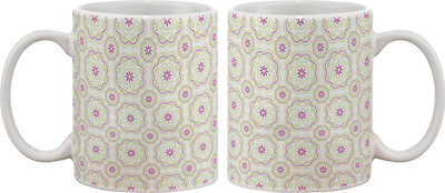

Artifa Floral Design Abstract Porcelain, Ceramic Mug(350 ml), Multicolor