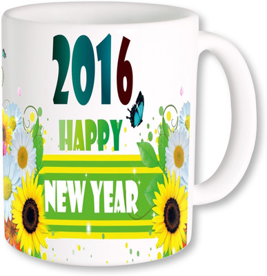 

PhotogiftsIndia happy new year 073 Ceramic Mug(325 ml), Multicolor