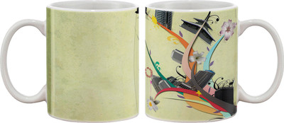 

Artifa Buildings Abstract Porcelain, Ceramic Mug(350 ml), Multicolor