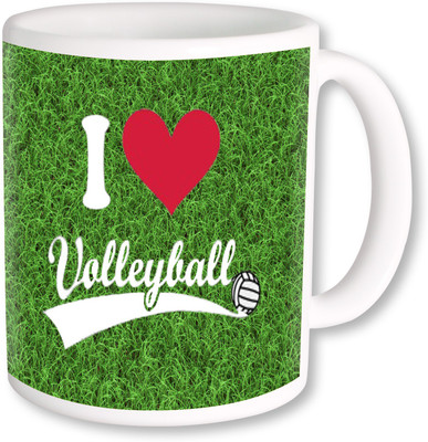 

PhotogiftsIndia I Love Volleyball 03 Ceramic Mug(325 ml), Multicolor