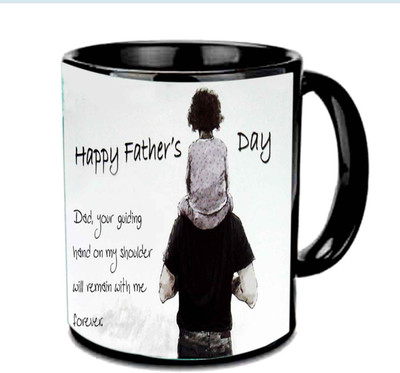 

Raj Laxmi The Guilding Father Multicolor Ceramic Mug(3.5 ml), Black